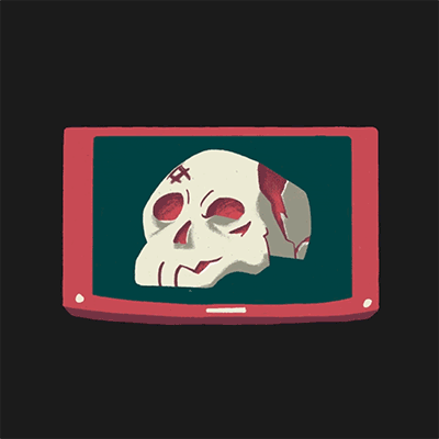 Winking Skull animation art digital art frame by frame graphic design illustration motion graphics skull