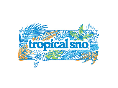tropical sno adventure beach design flowers hand lettering holiday illustration leaves logo summer tropical tshirt design