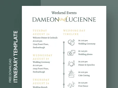 Day of Wedding Itinerary Free Google Docs Template ceremony day design docs document free template google itinerary marriage program schedule template timeline wedding