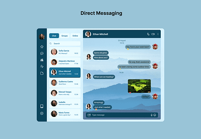 Daily UI - Direct Messaging 100daysodui dailyui design directmessaging messaging screens ui uiux ux