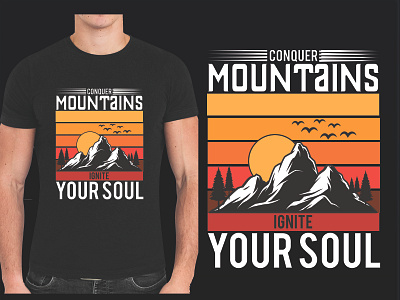 mountains t shirt design design graphic design illustration logo t shirt design typography vector