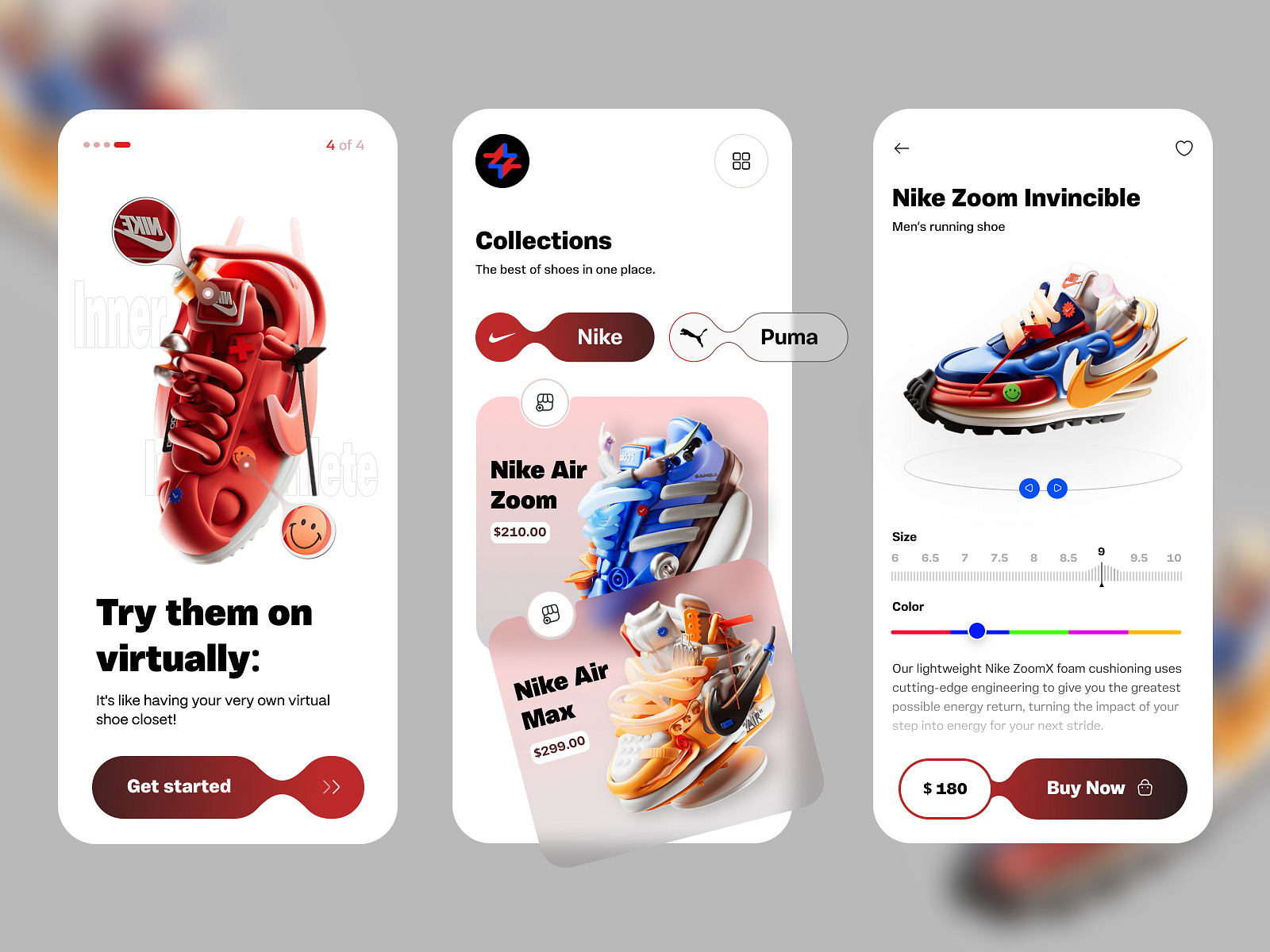 Shoes App by Zahra Tootiyan for Pela Design on Dribbble