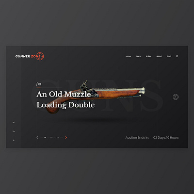 Gunner Zone Home template design fun graphic design gun illustration ui webdesign