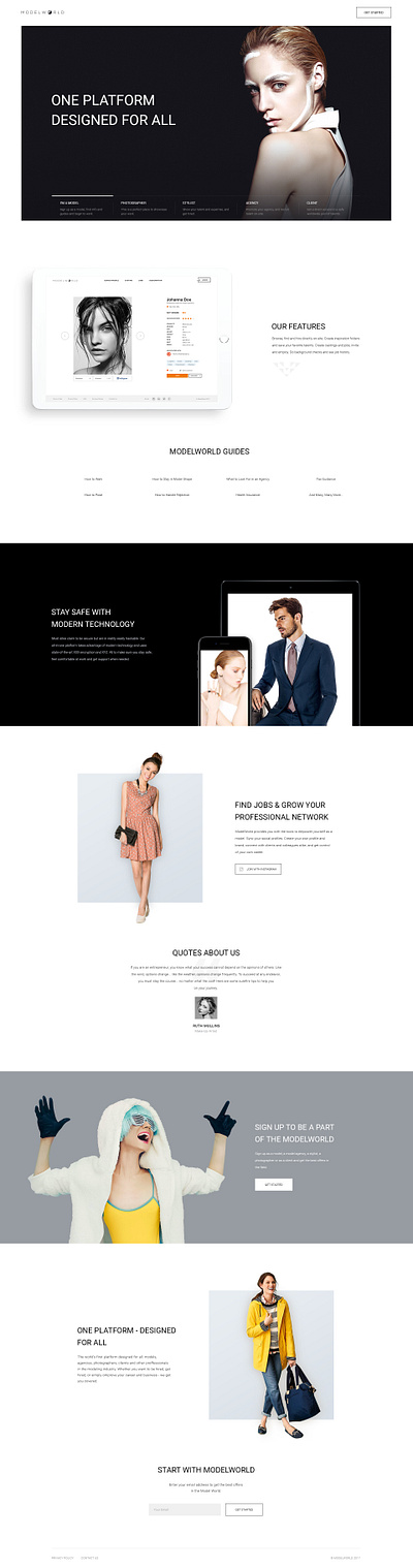 MODELWORLD - Homepage branding company design designer platform graphic design ui ux webdesign website