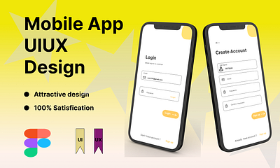 Mobile App UIUX Design appui figma mobileappui uiux