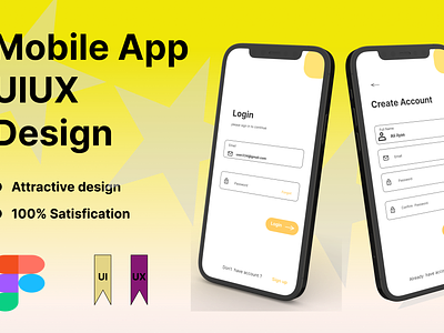 Mobile App UIUX Design appui figma mobileappui uiux