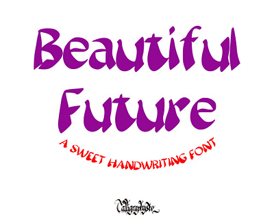 Beautiful Future Font graphic design