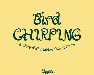 Bird Chirping Font branding graphic design logo