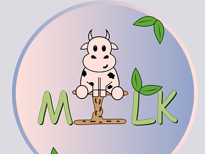Cute cow adobe illustrator cow cute graphic design nice gradient