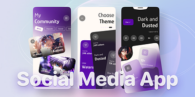 Social Media App - UI/UX Design app app design social media social media app ui ux