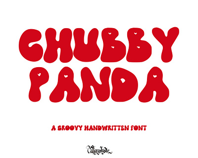 Chubby Panda Font branding graphic design logo
