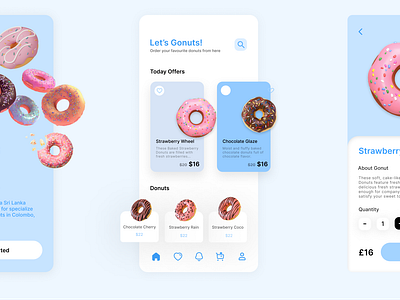 Donut Shop - UI/UX Food App Design app dresign donut shop donuts donuts shop food food app food app design foodgasm ui design uiux ux design