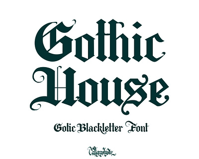 Gothic House Font branding graphic design logo