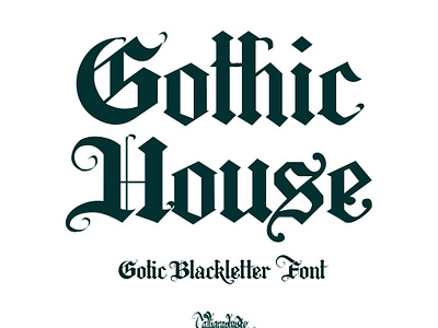 Gothic House Font branding graphic design logo