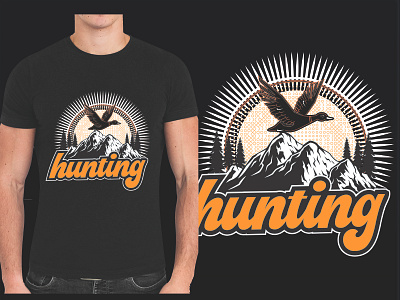 hunting t shirt design design graphic design illustration logo t shirt design typography vector