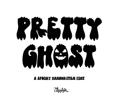 Pretty Ghost Font branding graphic design logo