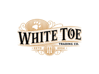 White Toe adventure beach branding decorative design hand lettering holiday illustration logo logo design pet retro tshirt design vintage