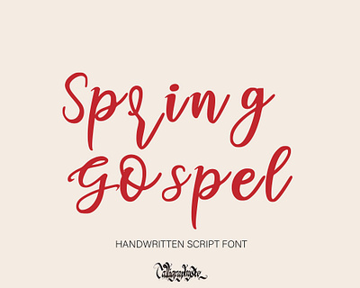 Spring Gospel Font branding graphic design logo
