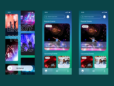 Msix Prototype - Music App app apps clean design intetactive prototype trend ui uiux ux