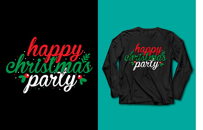 happy Christmas party branding design graphic design illustration logo ty typography vector