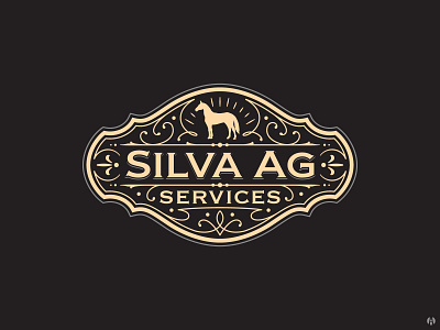 Silva Ag Services Logo adventure badge beach branding decorative design emblem hand lettering holiday horse illustration logo logo design ornament tshirt design vintage