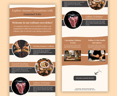 Gourmete Eats - Newsletter Design design figma junior newsletter simple