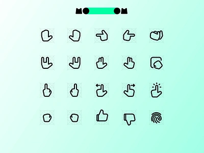 MoooM Day 27 clap design figma gestures hands icons mooom swipe ui