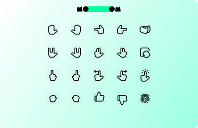 MoooM Day 27 clap design figma gestures hands icons mooom swipe ui