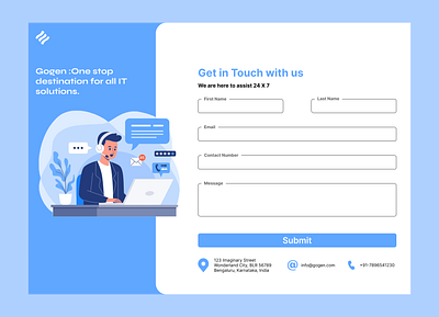 Contact Form dailyui ui