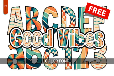 Good Vibes - Free Font branding color font colorful font creative font design font free good graphic design illustration svg vector vibes
