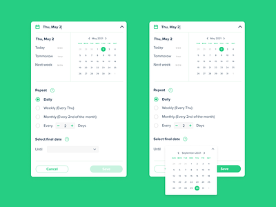 Complex Calendar Widget calendar app calendar pop up calendar widget figma mobile app design task manager task widget todo app todo widget uxui design