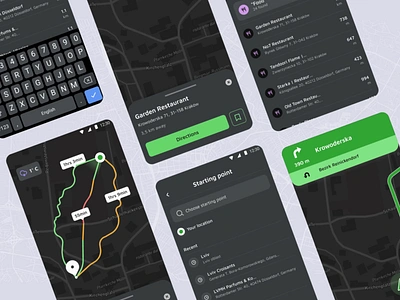 UI/UX Design for Navigation Application after effects animation app application design figma map mobile app navigation app prototyping ui ui animation ui ux ux wireframes