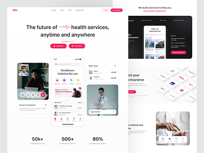 Healthcare - Landing Page appointment case study check up clean consultation design dipa inhouse doctor health health services healthcare hospital insurance medical patient services telemedicine ui web design wellness