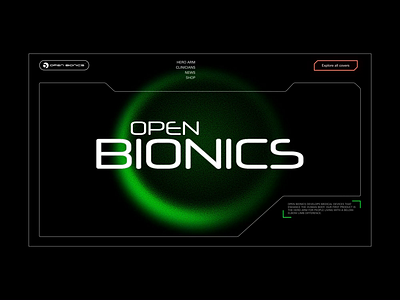 OPEN BIONICS | Corporate website animation design ui ux web