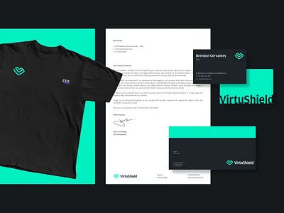 VirtuShield - Mockups brand brand guideline brand guidelines brand identity branding design graphic design identity logo mockup mockups visual identity vpn vpn brand vpn branding vpn logo
