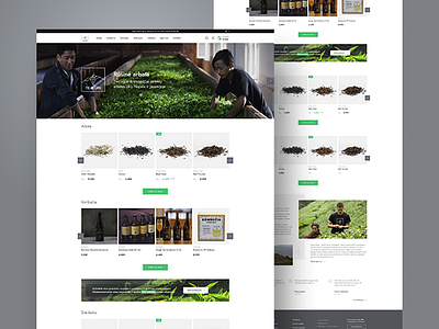 Tea e-shop design design e commerce e shop ecommerce eshop leaf site tea web webdesign website