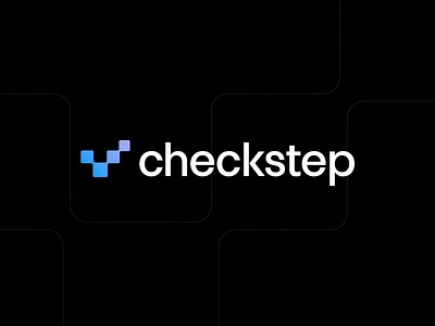 Checkstep – Logo Design ai brandforma branding check checkmark design graphic design logo logotype mark modern rounded squares stairs step tick