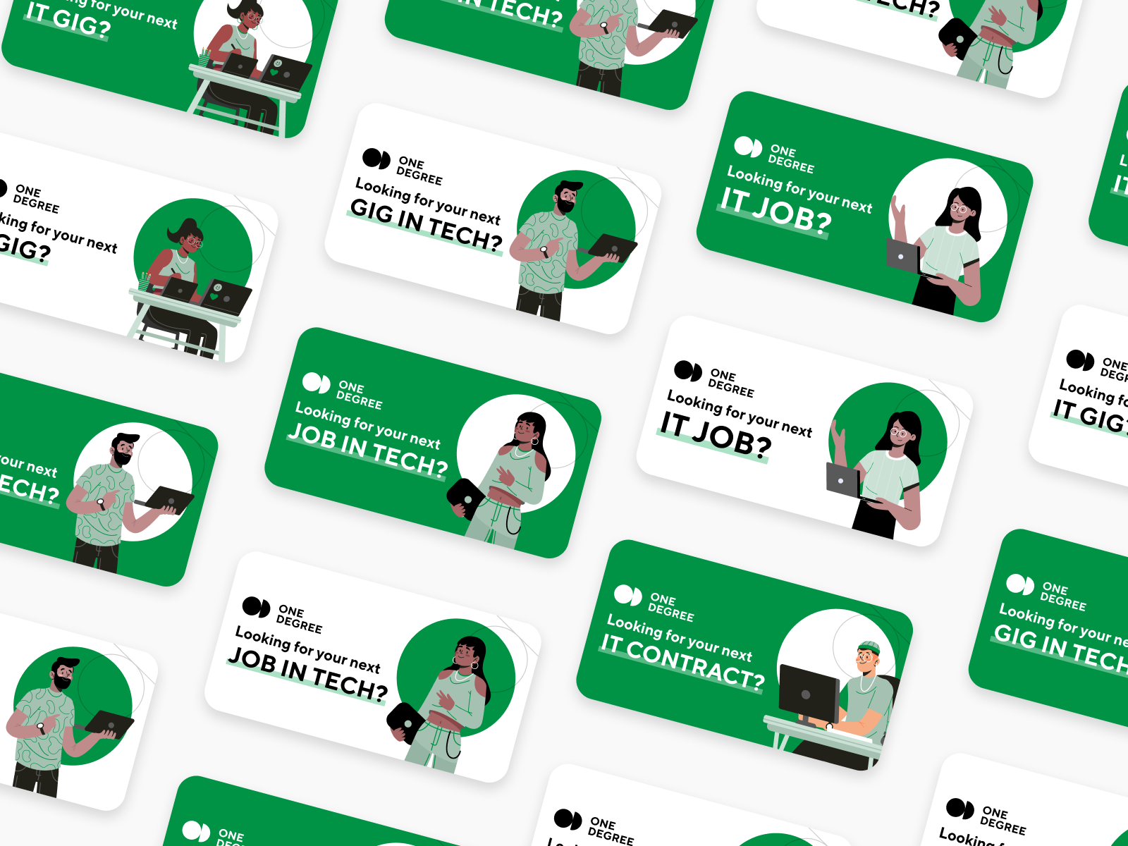 One Degree PMax Digital Adverts ads adverts art branding design digital digital adverts digital art google google ads google adverts illustration logo persuasion engineering pmax product design recruitment tech user experience ux