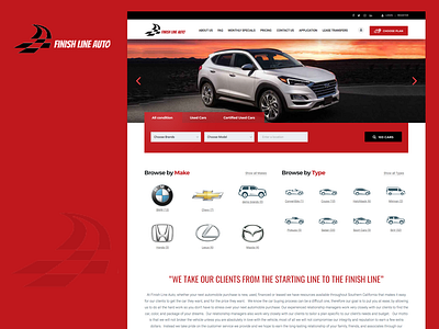 FinishLineAuto bootstrap css figma html uiux web design