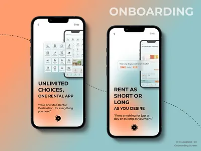 Onboarding Screen challenge daily ui figma glass effect graphic design interfacedesign onboarding onboarding screen rental app ui