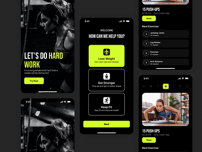 Fitness App Design UI Design 999watt ui ux