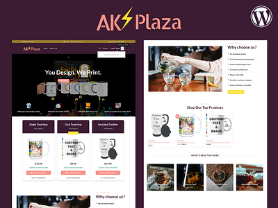 Ak Plaza figma graphic design website design