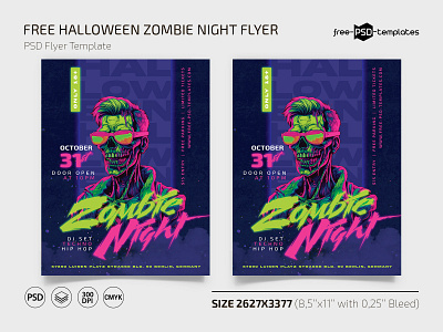 Zombie Bash Flyer - Seasonal A5 Template  Graphic design fun, Photoshop  design, Psd flyer templates