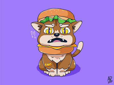 Burger Cat, "Don't eat me...." art cartoon cartoon network cartooning cat art character design character illustration design digital art digital illustration flat graphic design illustration illustration daily sketch sketching timelapse drawing vector