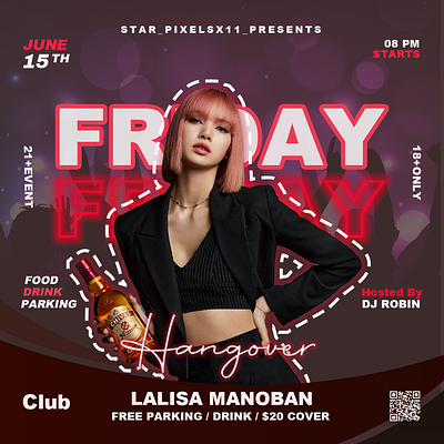 club poster branding graphic design