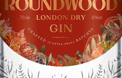 Roundwood London Dry branding design distillery gin graphic design illustration logo packaging packaging design print typography