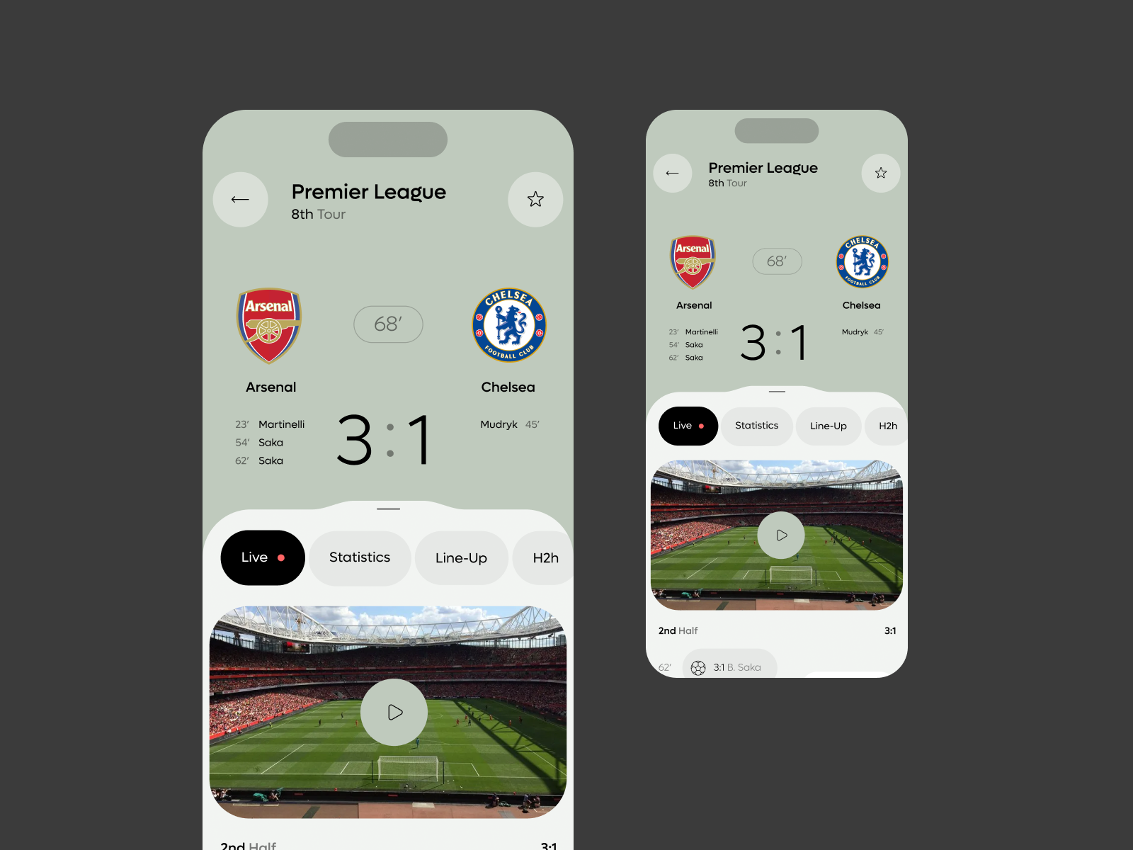 FlashScore – Live Sports Score App by RonDesignLab ⭐️ on Dribbble