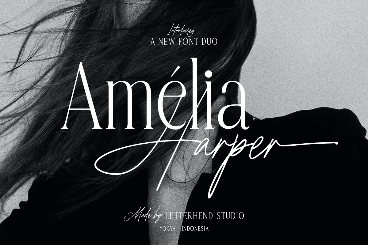 Amelia Harper Font Duo freebies visual