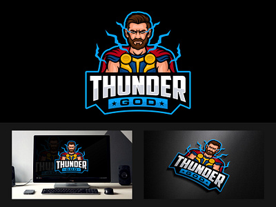 THUNDER GOD 3d character design graphic design illustration logo mascot vector