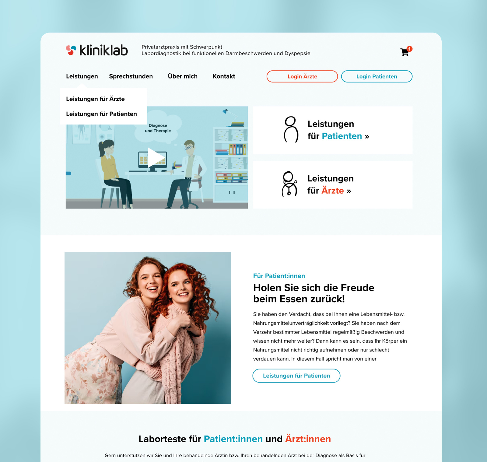 Medical Doctor Health Webdesign blue webdesign doctor health ui ux webdesign website